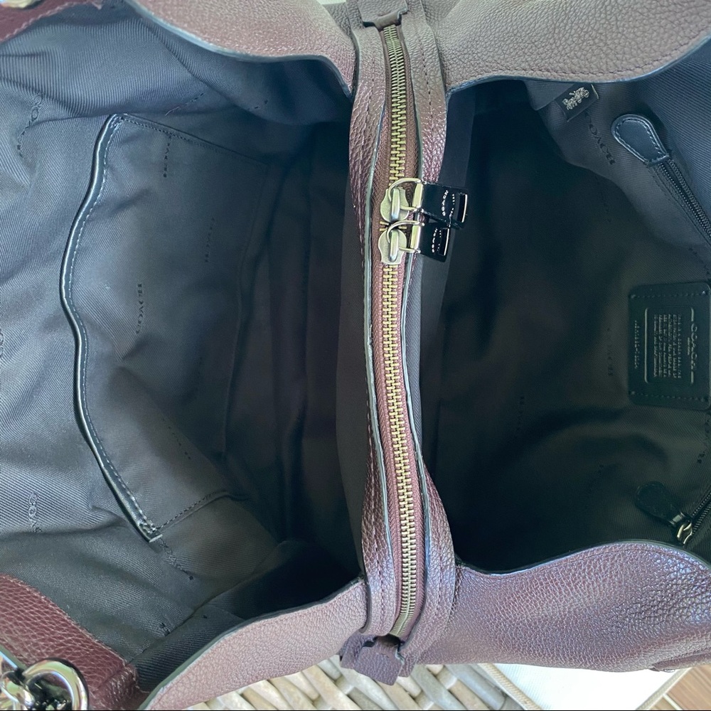 Coach Oxblood Gunmetal Dalton 31 Bag EUC - Picture 11 of 16